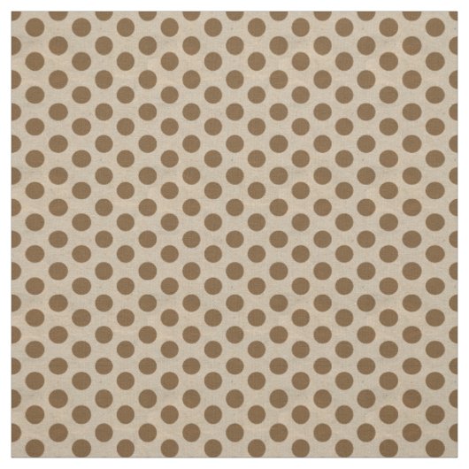 Polk Dots Brown auf Tan Fabric Stoff (Muster)
