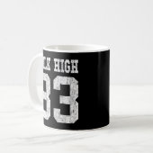 Polk High School Football Jersey 33 Aged Look Kaffeetasse (Vorderseite Links)