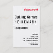 Polka, aber modern! visitenkarte (Vorderseite)