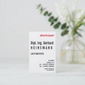 Polka, aber modern! visitenkarte (Stehend Vorderseite)