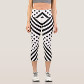 Polka Abstrakt Capri Leggings (Vorderseite)