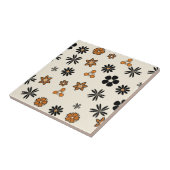 POLKA and DOTS, FLORES PUNTEADAS NARANJA Y NEGRO Fliese (Seite)