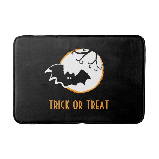 Polka Bat and Moon Badematte (Vorderseite)