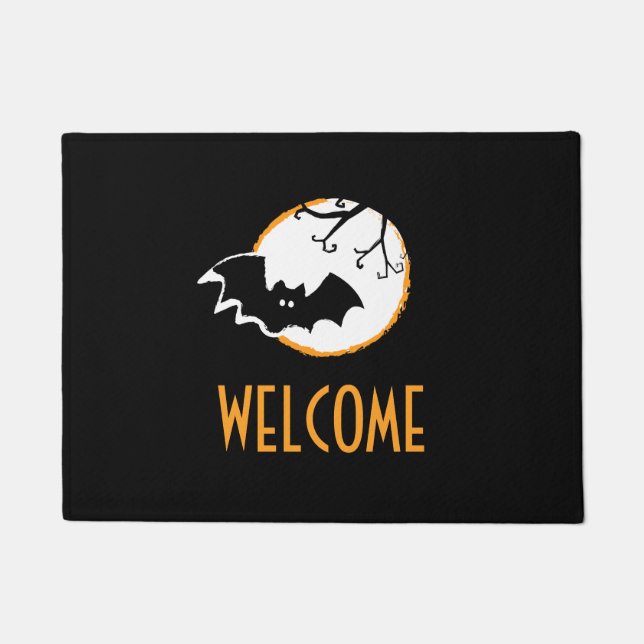 Polka Bat and Moon Fußmatte (Vorderseite)