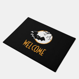 Polka Bat and Moon Fußmatte