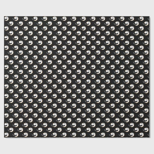 Polka Bat and Moon Geschenkpapier (Flach)