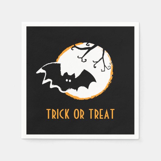 Polka Bat und Moon Serviette (Vorderseite)