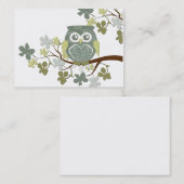 Polka-Baum-Eulen-Visitenkarte Visitenkarte (Vorne/Hinten)