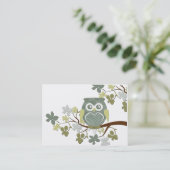 Polka-Baum-Eulen-Visitenkarte Visitenkarte (Stehend Vorderseite)