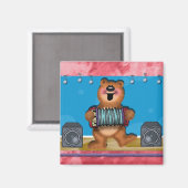 Polka Bear Magnet (Vorderseite/Rückseite)