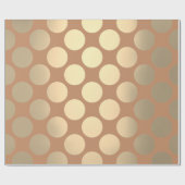 Polka Big Dots Brown Beige Foxier Gold Elfenbein Geschenkpapier (Flach)