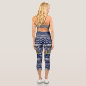 Polka Blue Capri Leggings (Rückseite)