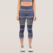 Polka Blue Capri Leggings (Vorderseite)