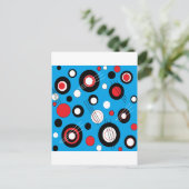 Polka Blue Postkarte (Stehend Vorderseite)