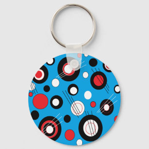 Polka Blue Schlüsselanhänger
