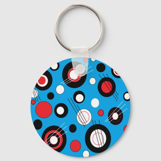 Polka Blue Schlüsselanhänger (Vorderseite)