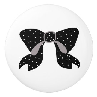 Polka Bow Knob Keramikknauf