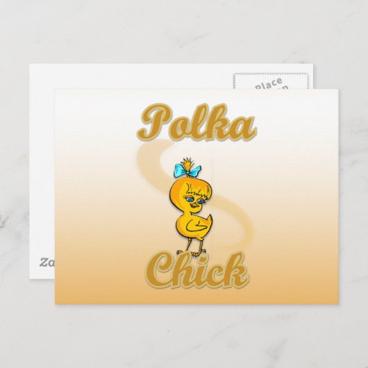 Polka Chick Postkarte (Vorne/Hinten)