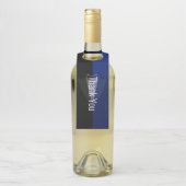 Polka doblau/schwarz würfeln flaschenanhänger (Auf Flasche)