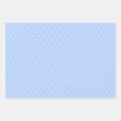 Polka dockt drei Blues Wrapping Paper Sheets Geschenkpapier Set (Vorderseite)
