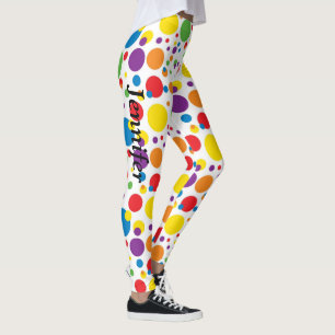 Polka Dockt Leggings IHREN NAMEN MÖGLICH angepass