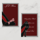 Polka dockt schicke Schuhe Visitenkarten Visitenkarte (Vorne/Hinten)