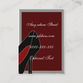 Polka dockt schicke Schuhe Visitenkarten Visitenkarte (Rückseite)