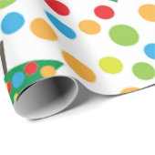 Polka-Dosen und Weihnachtsbaum Geschenkpapier (Rolleneckpunkt)