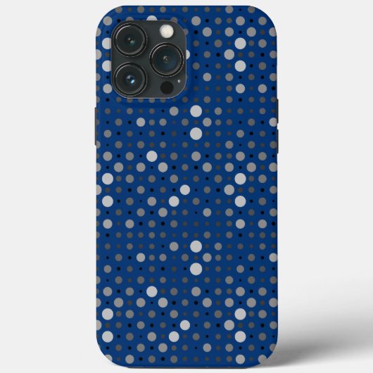Polka Dot 01.Gray Blue BG Case-Mate iPhone Hülle (Rückseite)