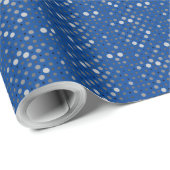 Polka Dot 01.Gray Blue BG Geschenkpapier (Rolleneckpunkt)