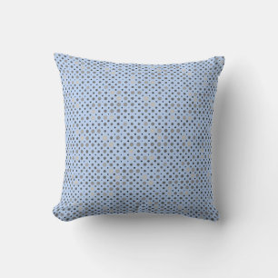Polka Dot 01.Gray Lblue BG Kissen