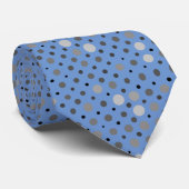 Polka Dot 01.Gray Lblue BG Krawatte (Gerollt)