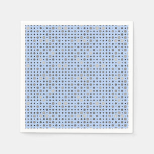 Polka Dot 01.Gray Lblue BG Serviette