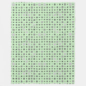 Polka Dot 01.Gray Lgreen BG Fleecedecke (Vorderseite)