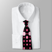 Polka Dot 01.Pink Black BG Krawatte (Gebunden)