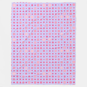 Polka Dot 01.Pink LPurple BG Fleecedecke