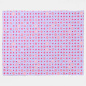 Polka Dot 01.Pink LPurple BG Fleecedecke (Vorderseite (Horizontal))