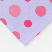 Polka Dot 01.Pink LPurple BG Fleecedecke (Ecke)