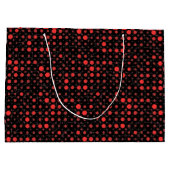 Polka Dot 01A.Red Black BG Große Geschenktüte (Rückseite)
