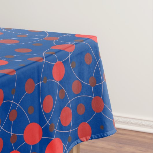 Polka Dot 01A.Red Dblue BG Tischdecke (Beispiel)