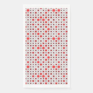 Polka Dot 01A.Red offwhite BG Serviette