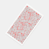 Polka Dot 01A.Red offwhite BG Serviette (Ecke)