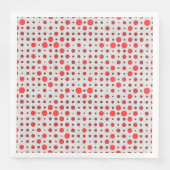 Polka Dot 01A.Red offwhite BG Serviette (Vorderseite)