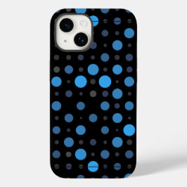 Polka Dot 01X.Blue Shade Black BG Case-Mate iPhone 14 Hülle