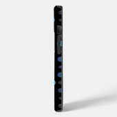 Polka Dot 01X.Blue Shade Black BG Case-Mate iPhone Hülle (Rückseite / Links)