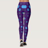 Polka Dot 01X.Blue Shade D Lila BG Leggings (Rückseite)