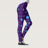 Polka Dot 01X.Blue Shade D Lila BG Leggings (Rechts)