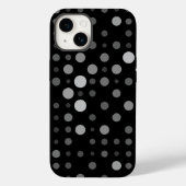 Polka Dot 01X.Gray Shade Black BG Case-Mate iPhone Hülle (Rückseite)