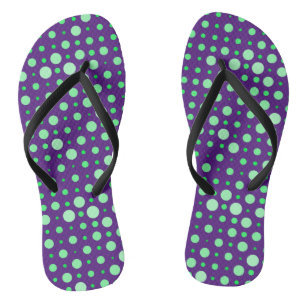 Polka Dot 02.Green. D Lila BG Badesandalen