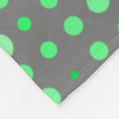 Polka Dot 02.Green. Gray BG Fleecedecke (Ecke)